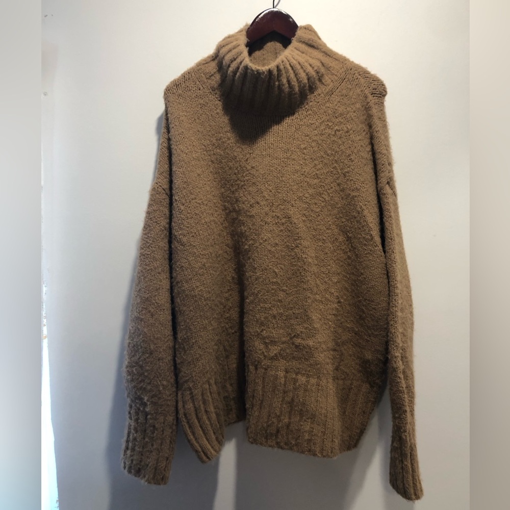 Cozy Turtleneck Sweater in Camel
